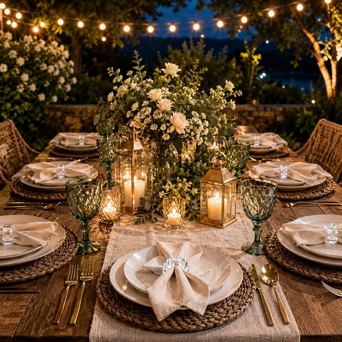 ALPHA Living HOME Acrylic Napkin Rings Set of 12 - Image 3