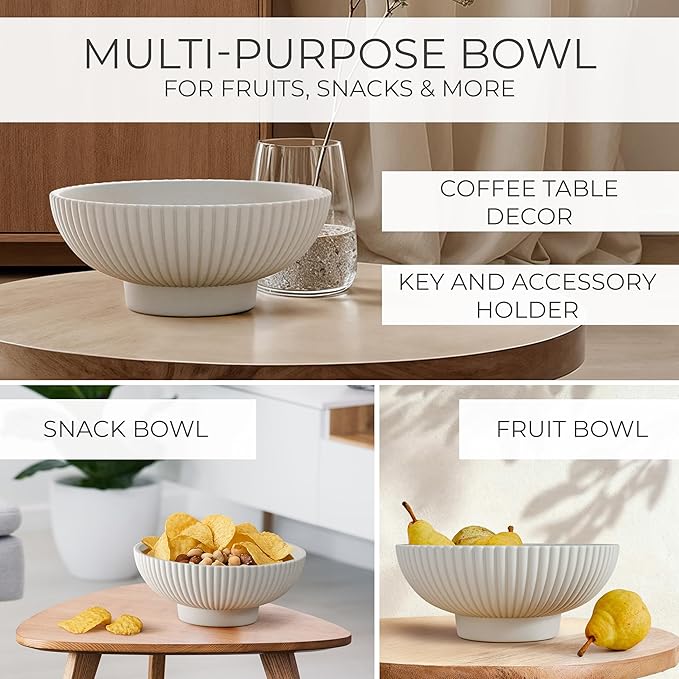 Decorative Concrete Fruit Bowl For Kitchen Counter Or Table Decor – Premium - Image 4