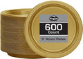 Hanna K. Signature Gold Plastic Plates 9 Inch by HannaKSignature