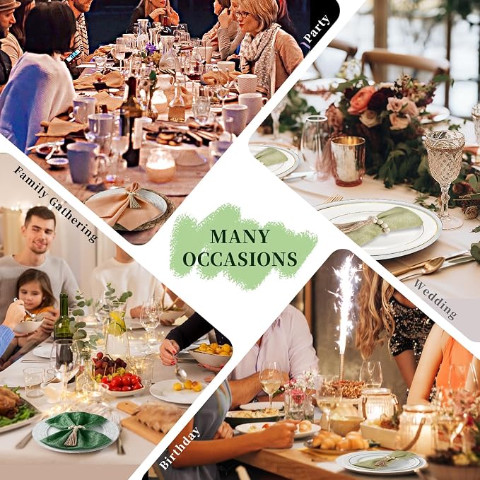 APTWOW Napkin Rings Set of 50, Wooden Napkin Rings, Wood Bead Napkins Rings - Image 7