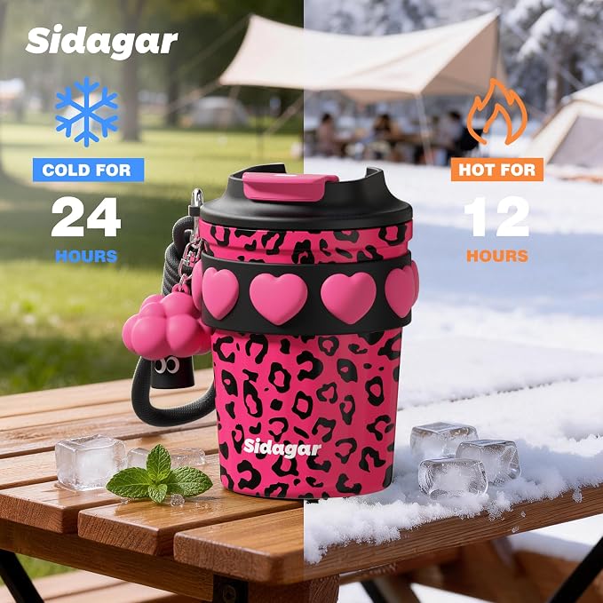 SDGA+ 12 oz Travel Coffee Mug Spill Proof Leak Proof, Stainless Steel Thermal - Image 6