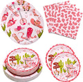 180PCS Cowgirl Paper Plates and Napkins Party Supplies Serve 60 | by Osonm