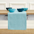 Solino Home 100% Pure Linen Table Runner Aqua Blue Long, Fete 14 x 108 in | by SolinoHome