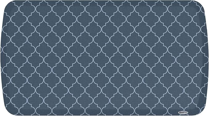 GelPro Elite Premier Anti-Fatigue Kitchen Comfort Floor Mat, 20x36, Trellis Deep Sea Stain Resistant Surface with Therapeutic Gel and Energy-Return Foam for Health & Wellness