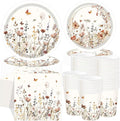 250 Pcs Wildflower Party Decorations Include Boho Autumn Fall Floral Paper by Ziliny