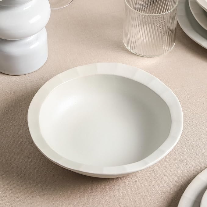 Stone Lain Oasis Stoneware Bowl Dish Set, 4-Piece Pasta Bowls - Image 4