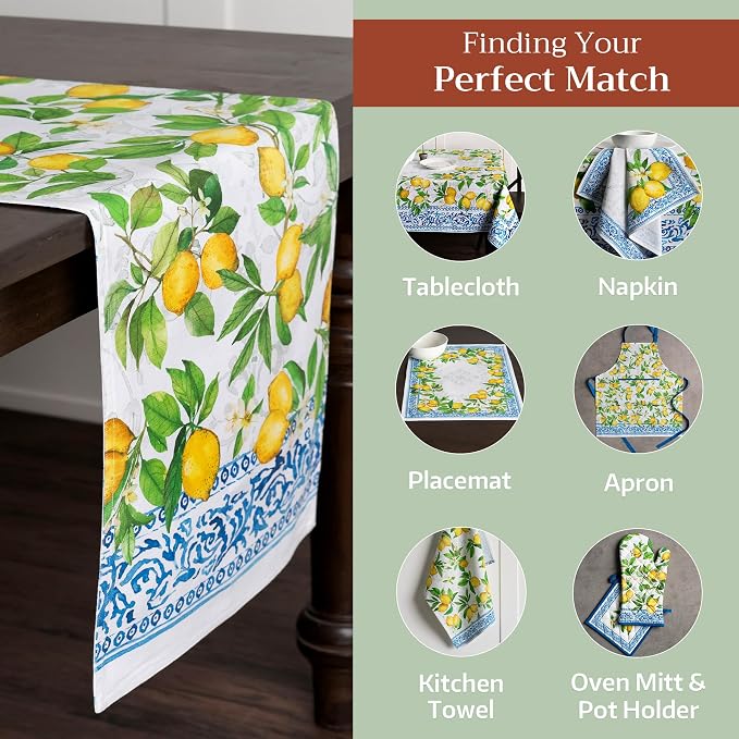 Maison d' Hermine Table Runner 100% Cotton 14.50" x 72" | Table Runners 72 - Image 6