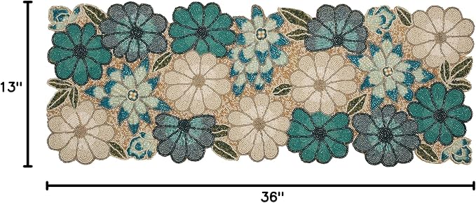 lightnpro Chrtistmas Beaded Table Runner, Christmas Table Runner, Rustic - Image 10