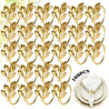 Leaf Napkin Rings Set of 100 Metal Napkin Rings Bulk Table Napkin Ring Suitable by YMGN