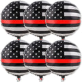 Thin Red Line Balloons-6 Pack-18 Inch-Firefighter EMT Mylar-Havercamp | Set of by Havercamp