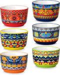 vancasso Ramekins 6 oz Oven Safe, Bohemian Style Creme Brulee Ramekin Set of 6 by vancasso