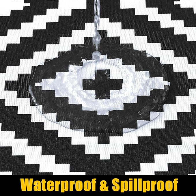 Smiry Rectangle Table Cloth Cover, Waterproof Elastic Fitted Picnic Tablecloth for 4 Foot Tables, Wipeable Flannel Backed Vinyl Tablecloths for Camping, Dining, Outdoor (Black, 24" x 48")