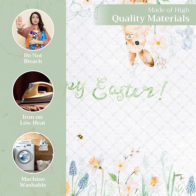Maison d' Hermine Cloth Napkins Set of 4 100% Cotton Everyday Reusable Square Napkins Cloth Washable Dinner Party Wedding Restaurant Valentines Day Decorations Spring/Summer (Easter Dew, 20" x 20")
