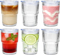 6 Pack 13oz Ripple Drinking Glasses by Woaiwo-q