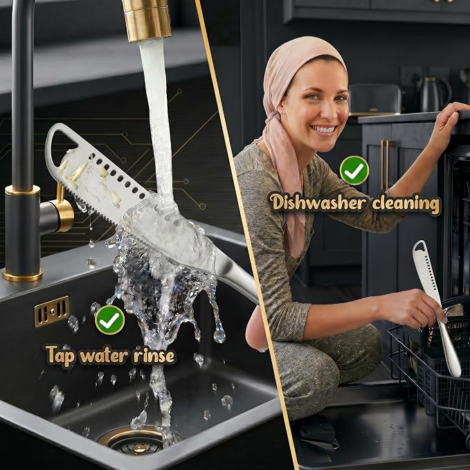 2 Pack Stainless Steel Butter Knife Set - 3 in 1 Butter Spreader Knife - Image 7
