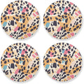 Abstract Leopard Cheetah Skin Shapes Coasters by KLL