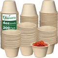4 oz Small Disposable Bowls, 200 Pack Mini Paper Bowls | Eco-friendly by HOME