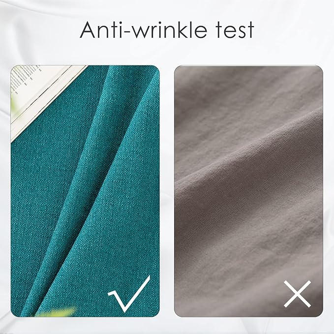 BALCONY & FALCON Small Square Tablecloth Washable Wrinkle Resistant and Water Proof Table Cloth Decorative Linen Fabric Tablecloths for Bedside End Table Bedroom Nightstand (Teal, 23.6x23.6)