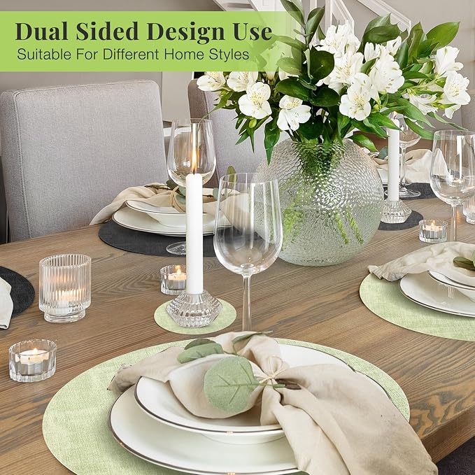 Fyvva Placemats Set of 12, Stain & Scratch Resistant, - Image 6
