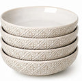 22 Oz Pasta Bowls Set of 4, Ceramic Soup Bowls, 8 inch Large Serving Bowl by FEENMAICeramicHome