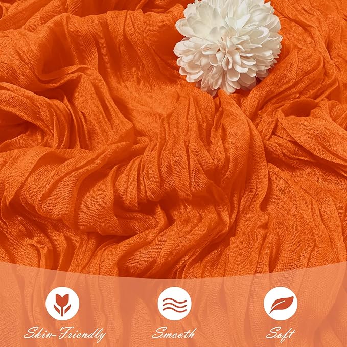 15 Pack Orange Cheesecloth Table Runner 17 x 108 inch Cheese Cloth Table - Image 5