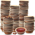 200 Pcs Small Palm Leaf Dip Bowls 2.5 Inch Disposable Palm Leaf Round Mini Dip Bowl, All Natural and Compostable Small Bamboo Plates for Dips Soy Sauce Charcuterie Board and Finger Foods