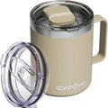 12oz Insulated Coffee Mug with Lid – Includes Two Lids, Stainless Steel Coffee by avodvo