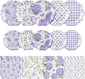 NatNarr 50 Set Purple Hydrangea Plates and Napkins Lavender Party Decor | 9" by NatNarr