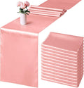 Aneco 4 Pack Satin Table Runner 12 x 108 Inch Long Bright Silk and Smooth by Aneco
