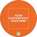 10 Round Foam Bud Coasters Pack, 4 inch - Customizable Text, Logo - PU Foam, Party Favor - Neon Orange