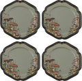 Karma, 8.75 inches Melamine Salad Plates Set of 4, Reusable Dishwasher Safe by KarmaGifts
