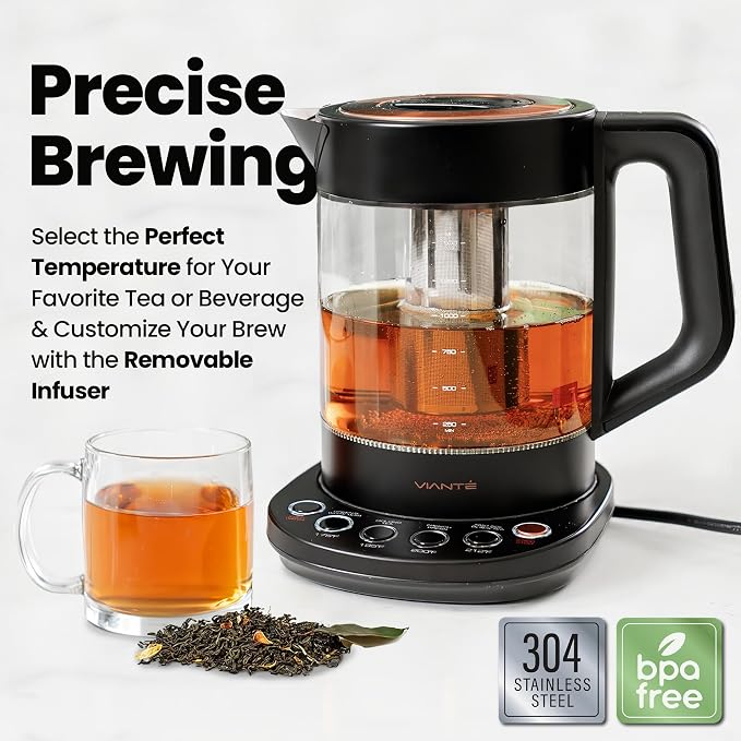 Viante Luxury Tea Set, Electric Kettle - Image 4