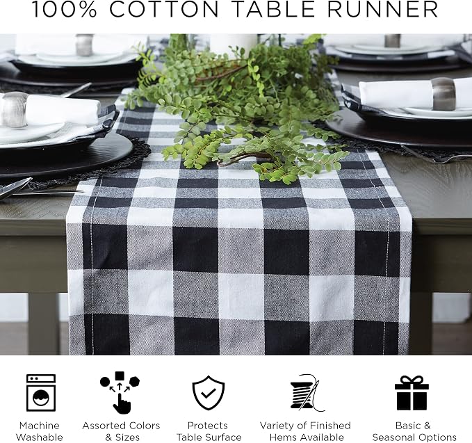 DII Handmade Chindi Tabletop, Reversible and Machine Washable, Table Runner - Image 4
