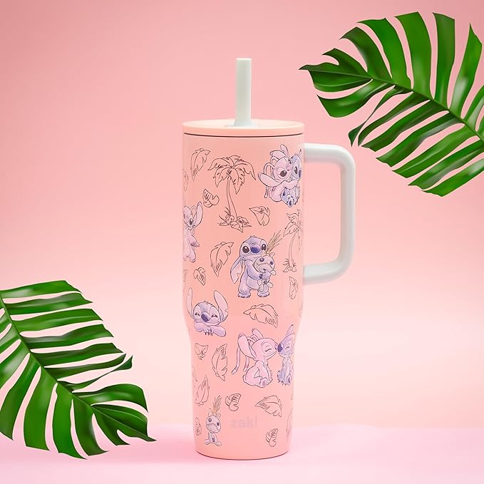 Zak Designs Stitch 30oz Spill-Proof Insulated Stainless Steel Tumbler | BPA Free - Image 2