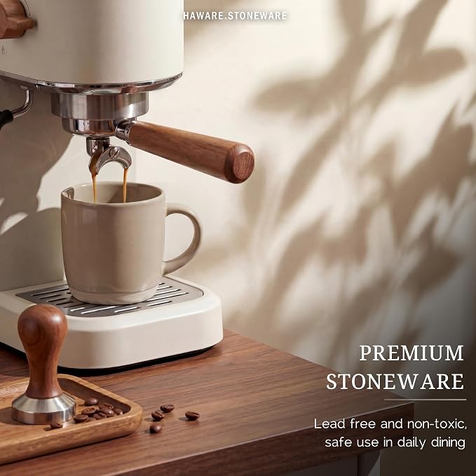 HaWare 13OZ Coffee Mugs Set of 4, Stoneware Coffee Cups | Ceramic Latte Mug - Image 5