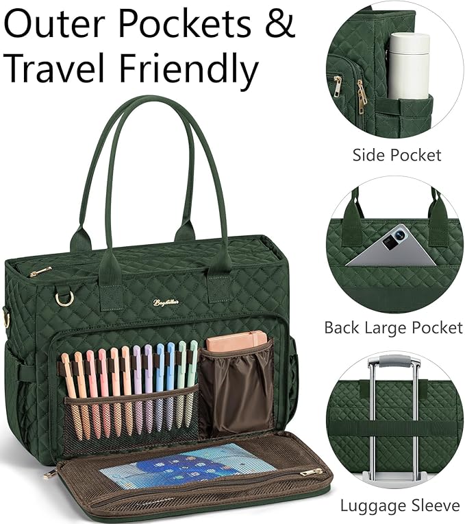 Bagstellar Teacher Tote Bag for Women, 15.6" Laptop Work Tote Computer Bag | - Image 6