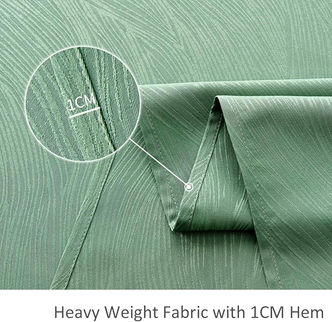 maxmill Jacquard Tablecloth Swirl Design Spillproof Wrinkle Free Heavy Weight Soft Table Cloth Decorative Fabric Table Cover for Outdoor and Indoor Use Square 60 x 60 Inch Sage Green
