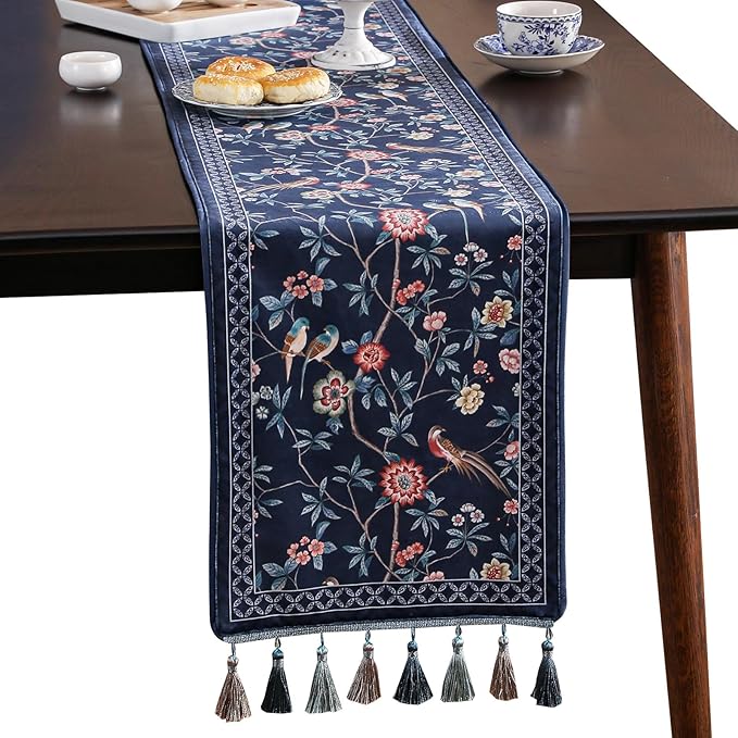 Patdrea Designer Vintage French Velvet Table Runner, Thanksgiving Dining Table by patdrea