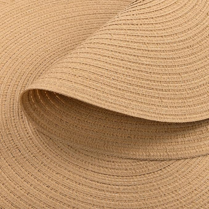 SHACOS 15 inch Round Braided Placemats Set of 4 Cotton Polyester Place Mats - Image 5