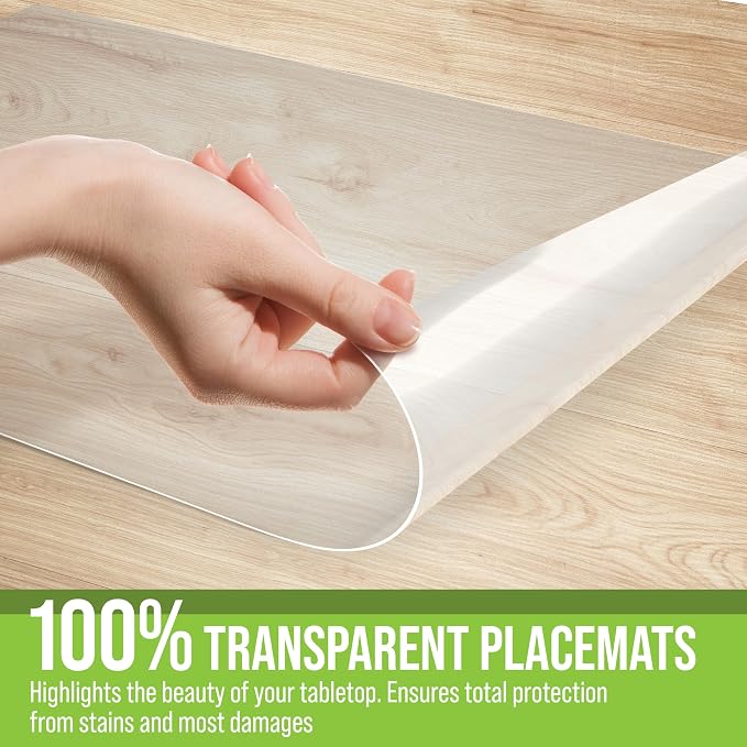 CraftyCrocodile Clear Plastic Placemats Set of 2 - Image 5