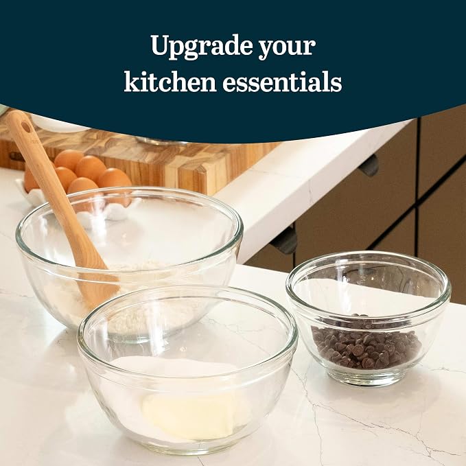 Libbey Baker's Basics 3-Piece Glass Mixing Bowls Set - Image 2