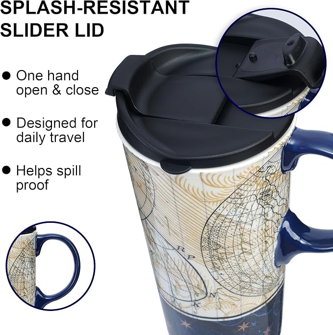 Topadorn 17oz Ceramic Travel Coffee Mug - Image 9