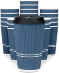 Disposable Coffee Cups With Lids - 16 oz To Go Coffee Cup. Large Travel Cups by Glowcoast