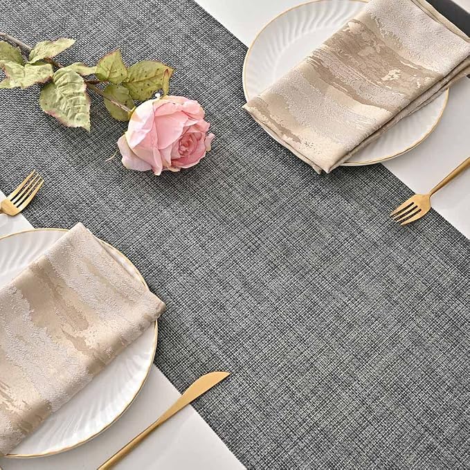 GIVERARE Table Runner, 12x53in Heat-Resistant Woven Vinyl Long Tabletop - Image 4