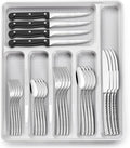 49-Piece Hammered Silverware Set by EWFEN