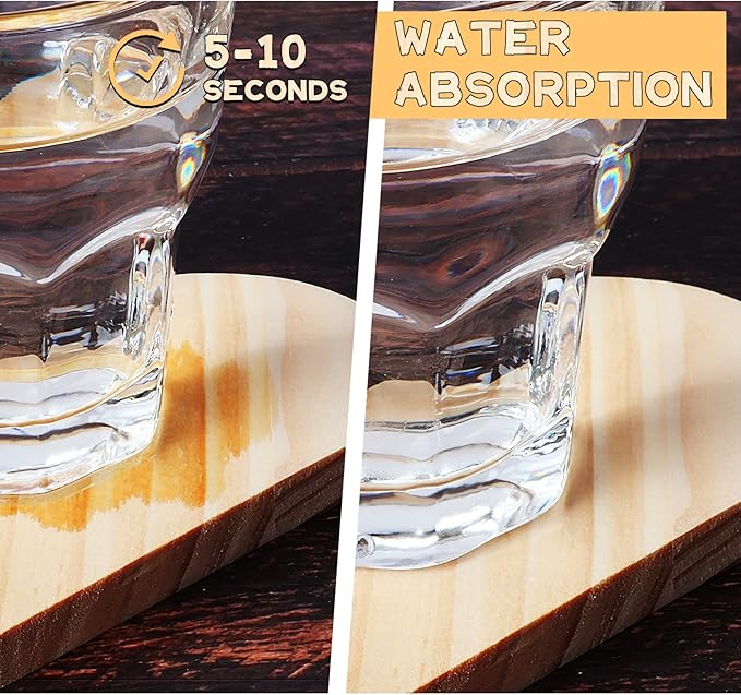 12 Pieces Unfinished Wood Coasters, GOH DODD 4.5 Inch Wooden Slices Blanks Bulk Set with Foot Pads for DIY Crafts Laser Engraving Wood Burning Staining Painting Decoupage Valentine's Day, Heart