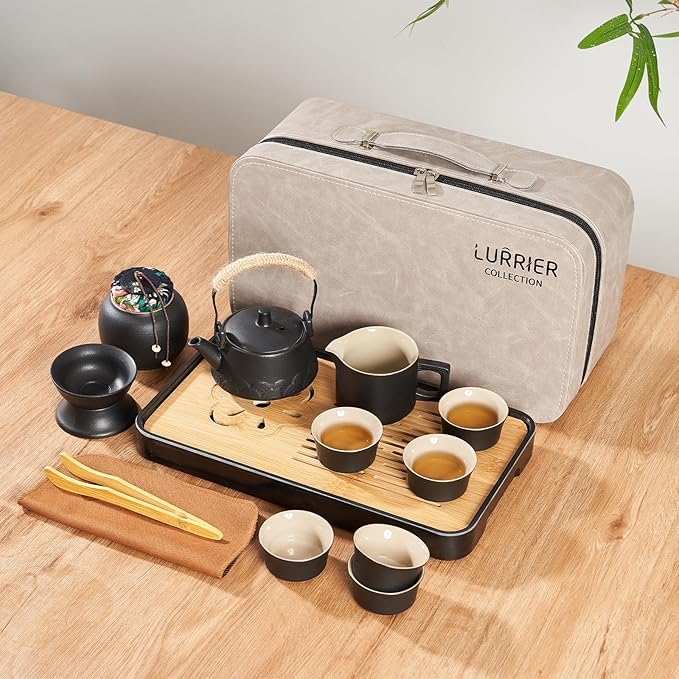 LURRIER Gongfu tea sets, Portable Ceramic TeaSet, Asian Tea sets - Image 4