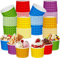 CHENGU 60 Pcs Building Block Snack Cups 9 oz Colorful Paper Ice Cream Bowls by CHENGU