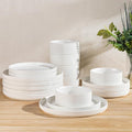 Ceramic Dinnerware Set for 4, 18-Piece Plates and Bowls Set | Lightweight by TheTerra