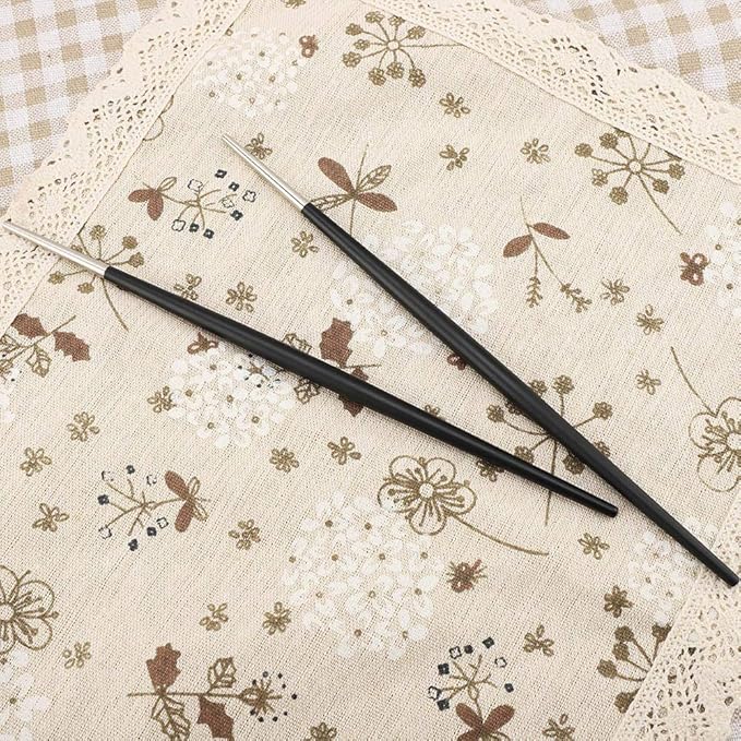 Alvinlite 304 Stainless Steel Chopstick Japanese Sushi Chopsticks Tableware Set Korean Chopsticks Set |Silver Black| chopstick sushi
